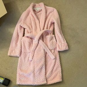 Pink fluffy robe